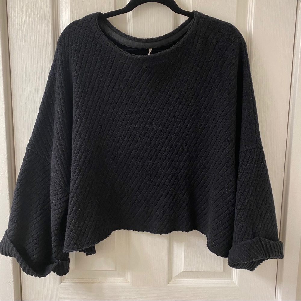 Oversized Black Free People Sweater